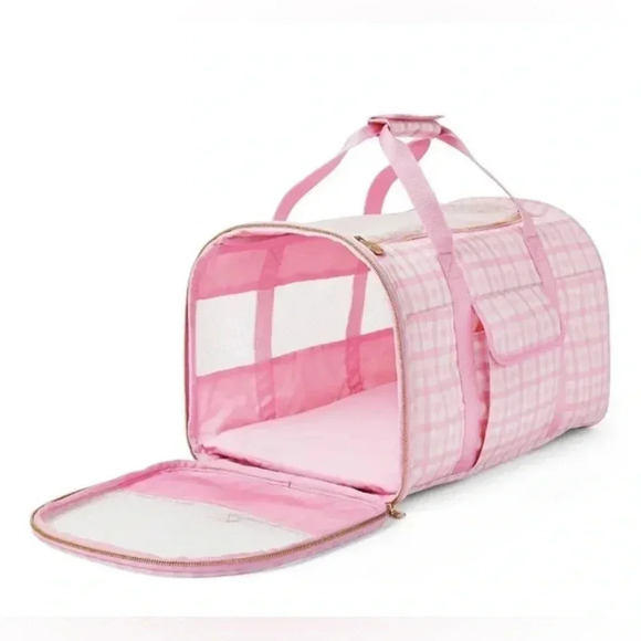 Stoney Clover x Target dog carrier pink gingham leash hook shoulder strap - Picture 1 of 11